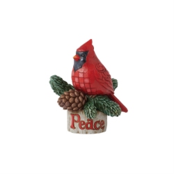 Jim Shore HWC Cardinal on Pine Peace Figurine